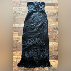 Ralph Lauren Strapless Fringe dress